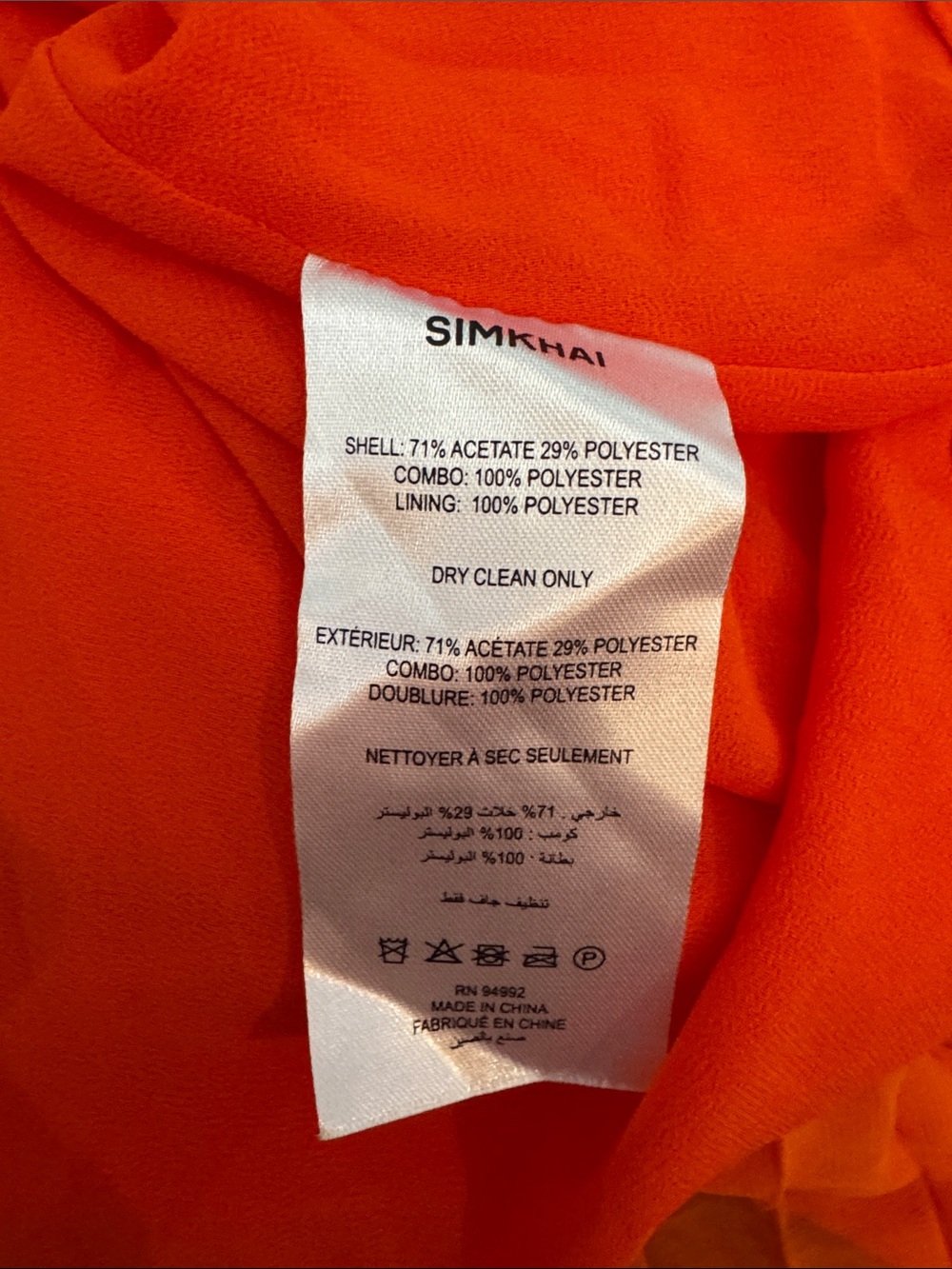 Jonathan Simkhai Sequoia SL Vneck Midi Dress in Flame - Picture 13 of 16